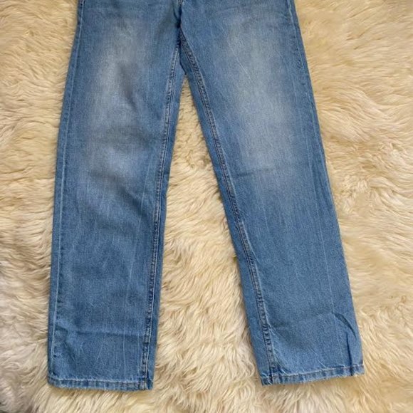 NWT BERSHKA DENIM Women 90s Straight Baggy Fit Jeans in Light Blue Waist 29" - Picture 8 of 10